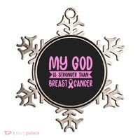 My God Is Stronger Than Breast Cancer Ornament thumb 0