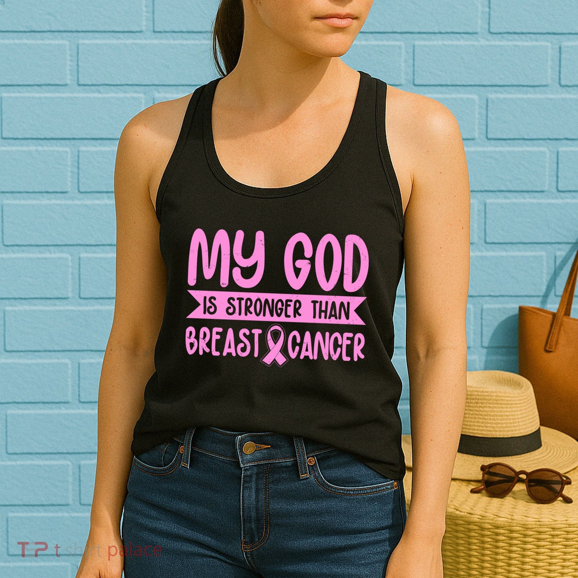 My God Is Stronger Than Breast Cancer Women's Tank Top