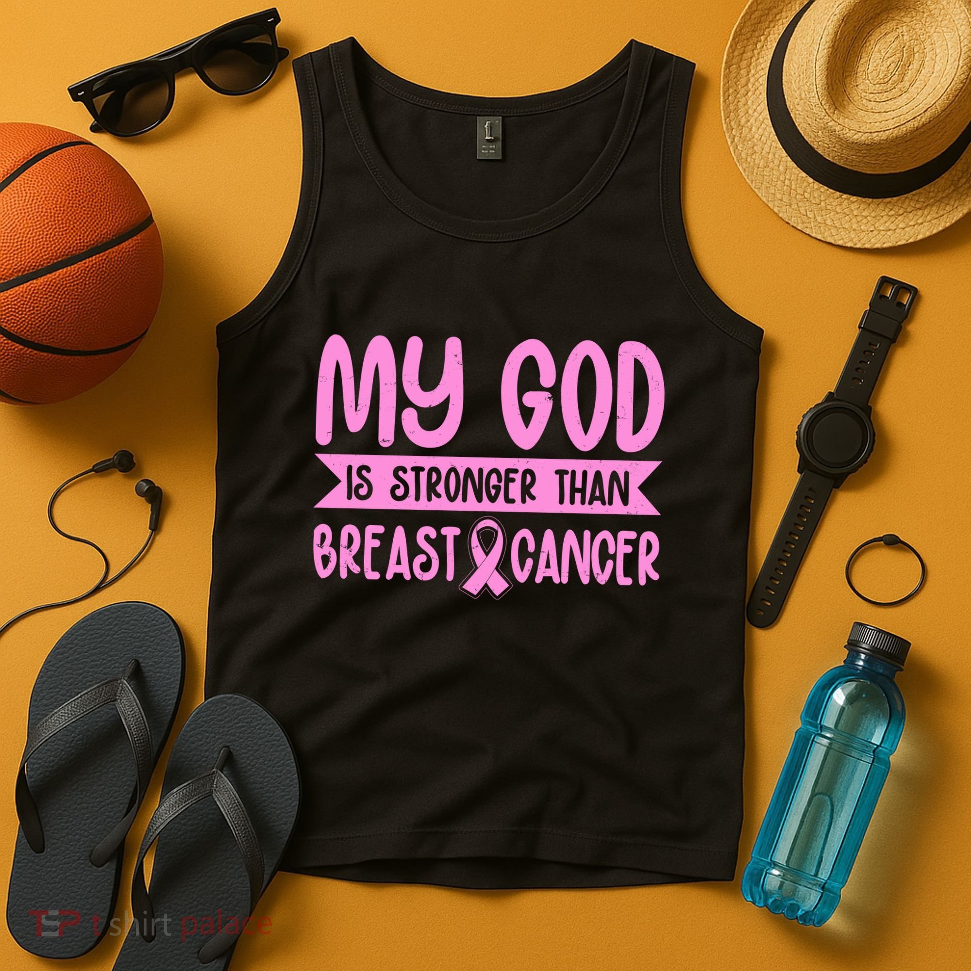 My God Is Stronger Than Breast Cancer Tank Top