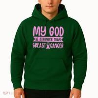 My God Is Stronger Than Breast Cancer Hoodie thumb 2