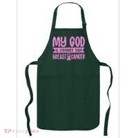 My God Is Stronger Than Breast Cancer Apron thumb 0