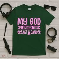 My God Is Stronger Than Breast Cancer T-Shirt thumb 5