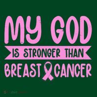 My God Is Stronger Than Breast Cancer Mousepad thumb 1