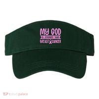 My God Is Stronger Than Breast Cancer Visor thumb 0