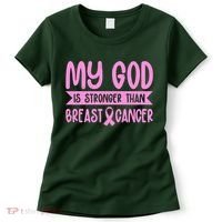 My God Is Stronger Than Breast Cancer Women's T-Shirt thumb 0