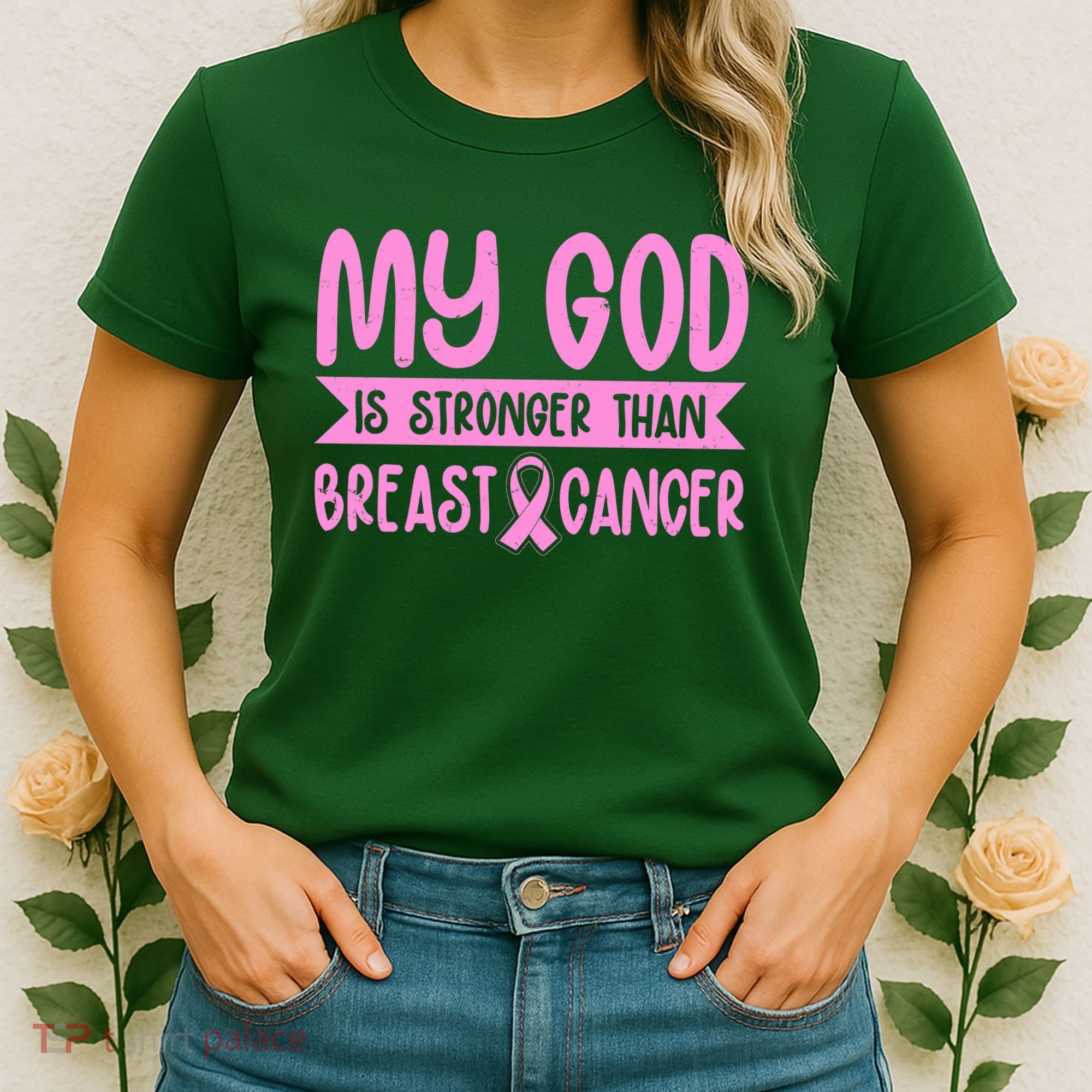 My God Is Stronger Than Breast Cancer Women's T-Shirt