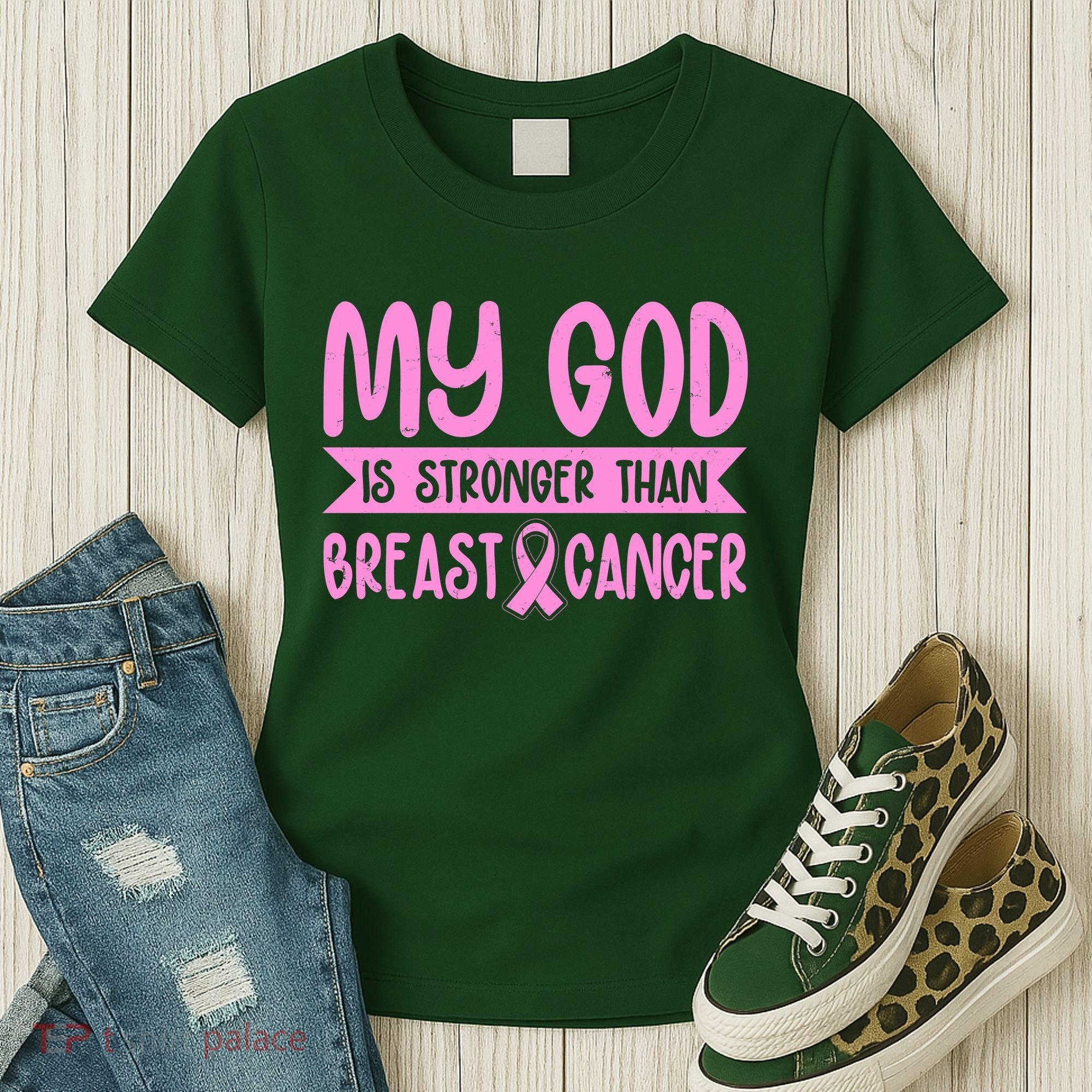 My God Is Stronger Than Breast Cancer Women's T-Shirt