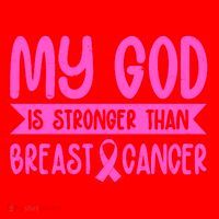 My God Is Stronger Than Breast Cancer Santa Hat thumb 1