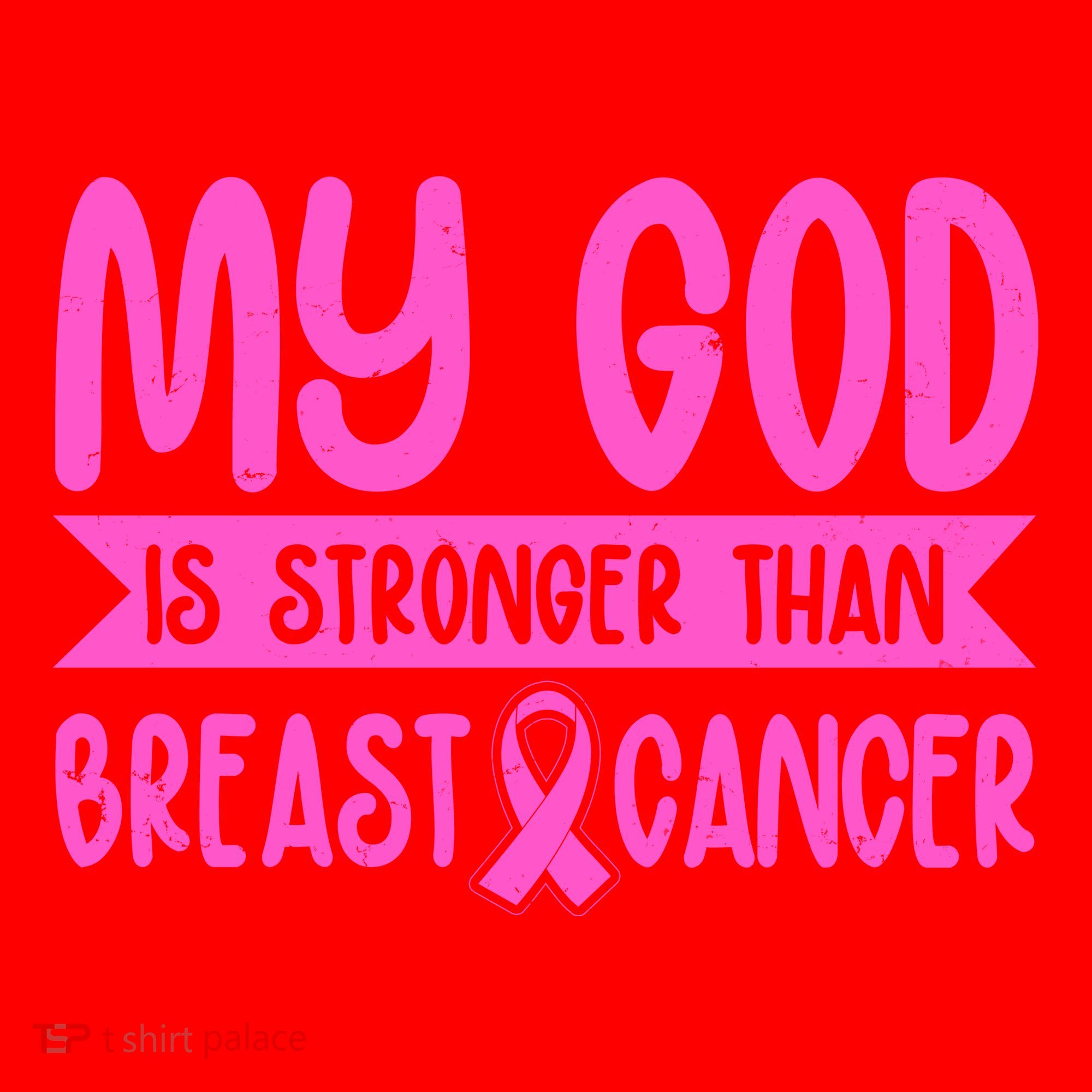 My God Is Stronger Than Breast Cancer Santa Hat