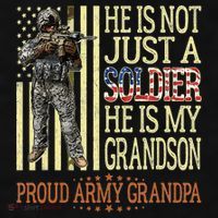 My Grandson Is A Soldier Proud Army Grandpa Ladies PosiCharge Tri-Blend Wicking Tank thumb 2