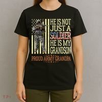 My Grandson Is A Soldier Proud Army Grandpa T-Shirt thumb 4