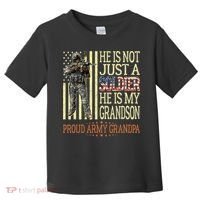 My Grandson Is A Soldier Proud Army Grandpa Toddler T-Shirt thumb 0