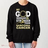 My God Is Stronger Than Sarcoma Cancer Awareness Ribbon Women's Sweatshirt thumb 0