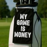 MY GAME IS MONEY Motivational Hustle  Golf Towel thumb 2