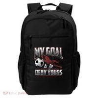My Goal Is To Deny Yours Soccer Goalkeeper Gift Backpack thumb 0