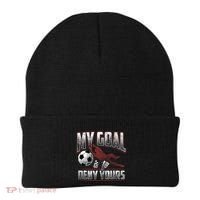 My Goal Is To Deny Yours Soccer Goalkeeper Gift Beanie thumb 0