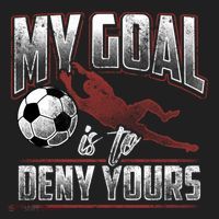 My Goal Is To Deny Yours Soccer Goalkeeper Gift Golf Towel thumb 3