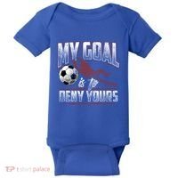 My Goal Is To Deny Yours Soccer Goalkeeper Gift Baby Bodysuit thumb 0