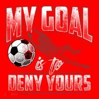 My Goal Is To Deny Yours Soccer Goalkeeper Gift Santa Hat thumb 1