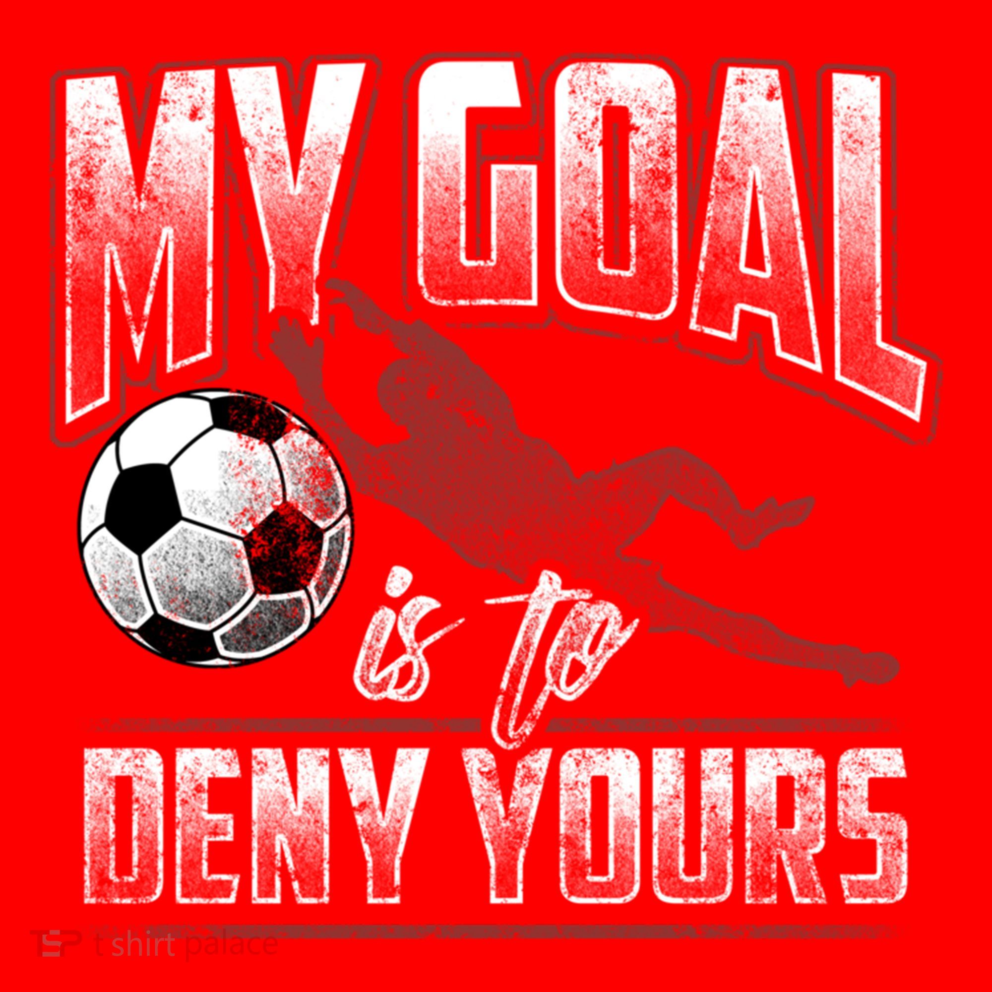 My Goal Is To Deny Yours Soccer Goalkeeper Gift Santa Hat