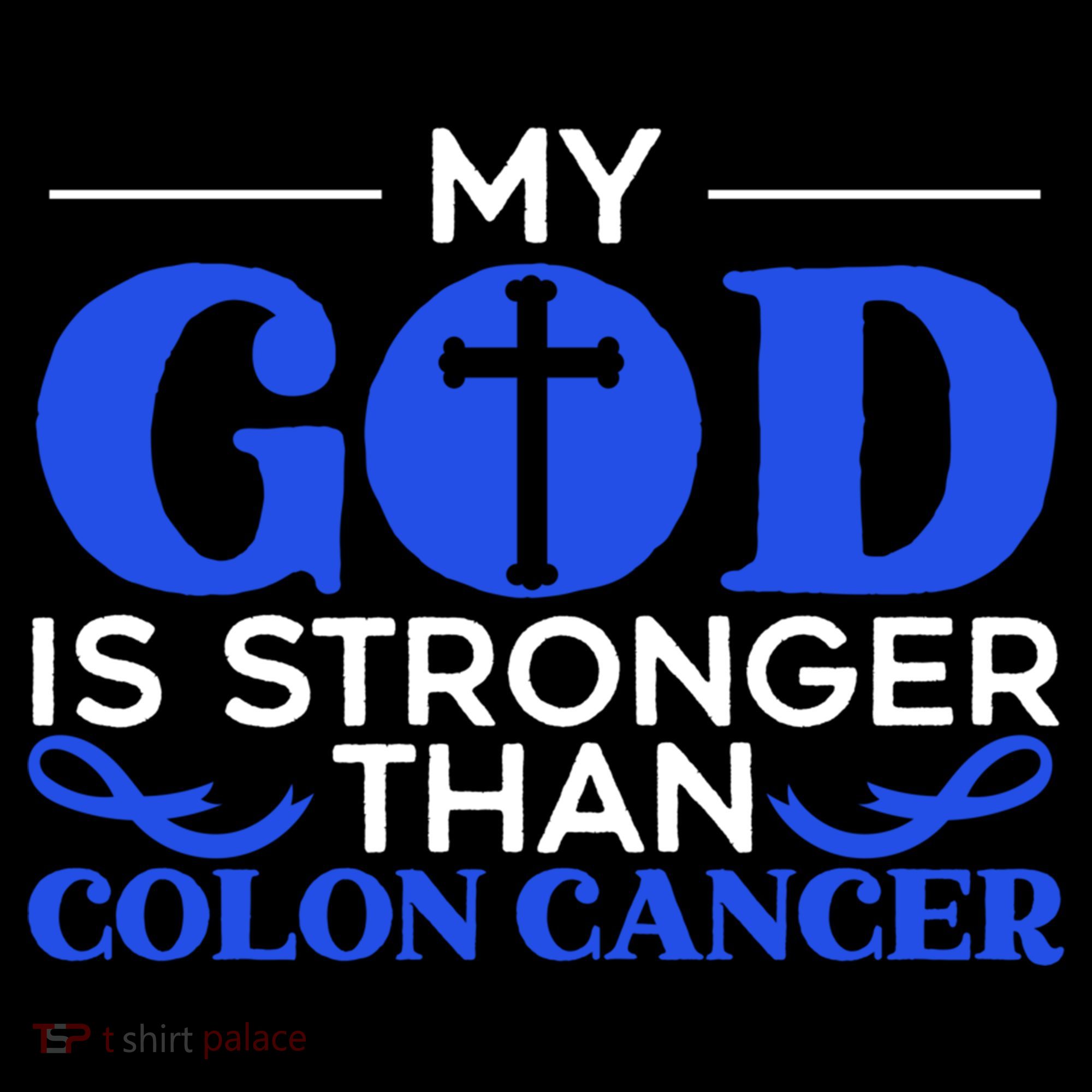 My God Is Stronger Than Colon Cancer Awareness Chrisitan Gift Coffee Mug