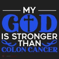 My God Is Stronger Than Colon Cancer Awareness Chrisitan Gift Beanie thumb 2