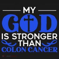 My God Is Stronger Than Colon Cancer Awareness Chrisitan Gift Women's Hoodie thumb 2