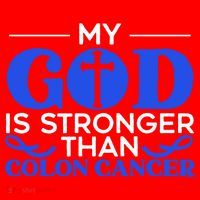 My God Is Stronger Than Colon Cancer Awareness Chrisitan Gift Santa Hat thumb 1