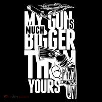 My Gun Is Much Bigger Than Yours Ornament thumb 1