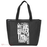 My Gun Is Much Bigger Than Yours Tote Bag thumb 0