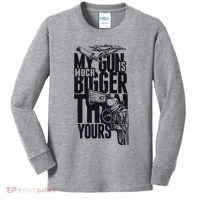 My Gun Is Much Bigger Than Yours Kids Long Sleeve Shirt thumb 0