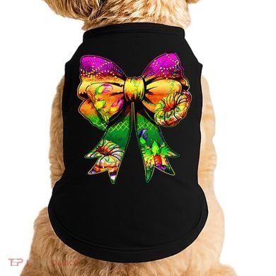 Mardi Gras King Cake Coquette Bow Crawfish Carnival Doggie Tank