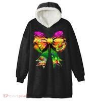 Mardi Gras King Cake Coquette Bow Crawfish Carnival Hooded Wearable Blanket thumb 0