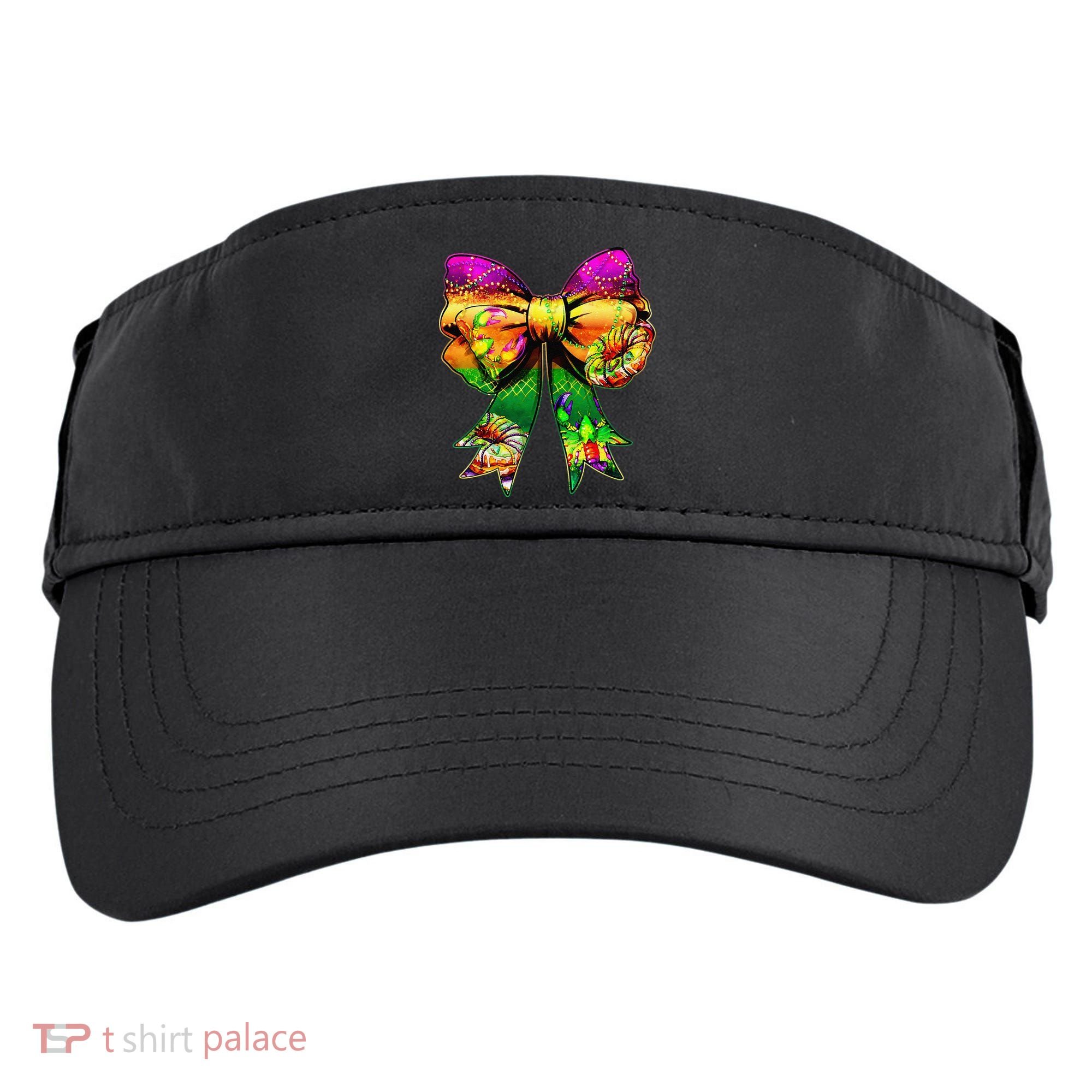 Mardi Gras King Cake Coquette Bow Crawfish Carnival Adult Drive Performance Visor