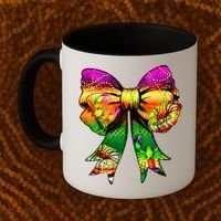 Mardi Gras King Cake Coquette Bow Crawfish Carnival Coffee Mug thumb 2