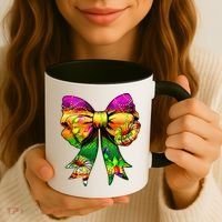 Mardi Gras King Cake Coquette Bow Crawfish Carnival Coffee Mug thumb 3