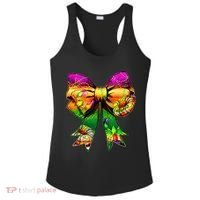 Mardi Gras King Cake Coquette Bow Crawfish Carnival Ladies PosiCharge Competitor Racerback Tank thumb 0