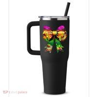 Mardi Gras King Cake Coquette Bow Crawfish Carnival 40oz Vacuum Insulated Stainless Steel Travel Tumbler thumb 2