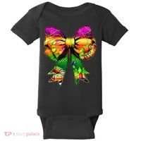 Mardi Gras King Cake Coquette Bow Crawfish Carnival Baby Bodysuit thumb 0
