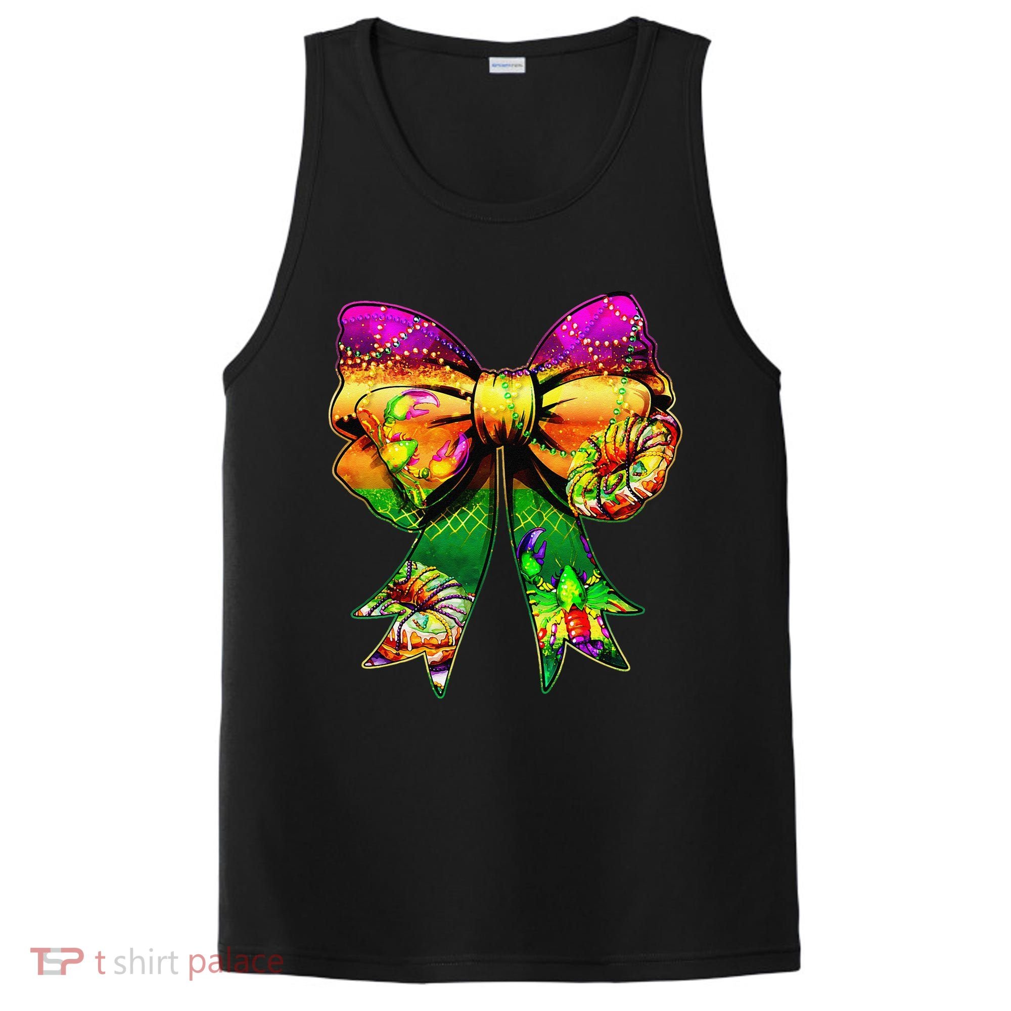Mardi Gras King Cake Coquette Bow Crawfish Carnival PosiCharge Competitor Tank
