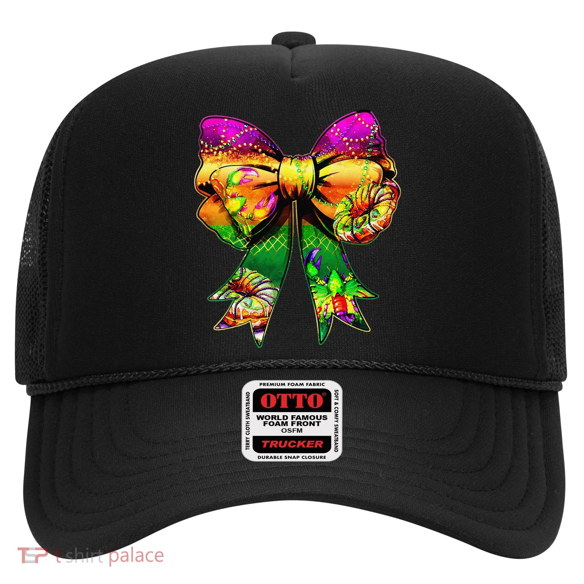 Mardi Gras King Cake Coquette Bow Crawfish Carnival Hat