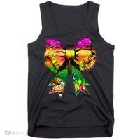 Mardi Gras King Cake Coquette Bow Crawfish Carnival Tank Top thumb 0