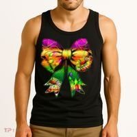 Mardi Gras King Cake Coquette Bow Crawfish Carnival Tank Top thumb 3