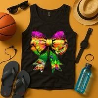 Mardi Gras King Cake Coquette Bow Crawfish Carnival Tank Top thumb 4