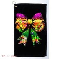 Mardi Gras King Cake Coquette Bow Crawfish Carnival Golf Towel thumb 0