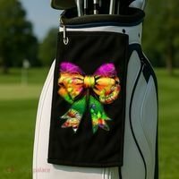 Mardi Gras King Cake Coquette Bow Crawfish Carnival Golf Towel thumb 2