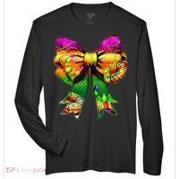 Mardi Gras King Cake Coquette Bow Crawfish Carnival Zone Performance Long-Sleeve T-Shirt thumb 0