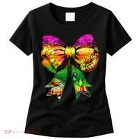 Mardi Gras King Cake Coquette Bow Crawfish Carnival Women's T-Shirt thumb 0