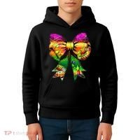 Mardi Gras King Cake Coquette Bow Crawfish Carnival Kids Hoodie thumb 4