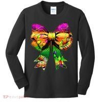 Mardi Gras King Cake Coquette Bow Crawfish Carnival Kids Long Sleeve Shirt thumb 0